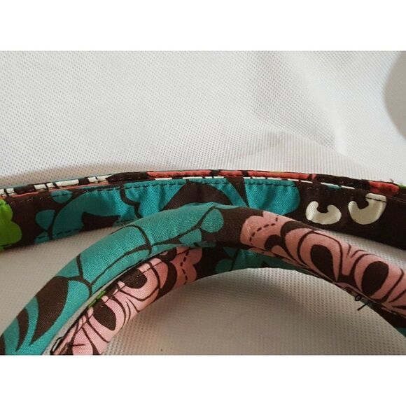 Vera Bradley Crossbody Purse Lola Handbag Brown Pink Green Blue Retired 2013 - Picture 10 of 10